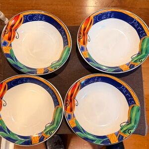 Colorful Ceramic Soup Bowls Set